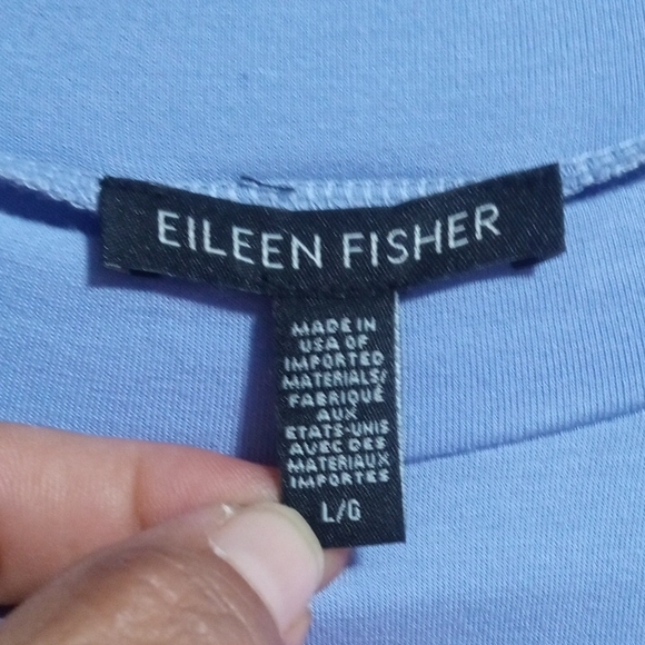 Eileen Fisher Women's Long Sleeve Lavender Tee Size Large - Picture 2 of 6